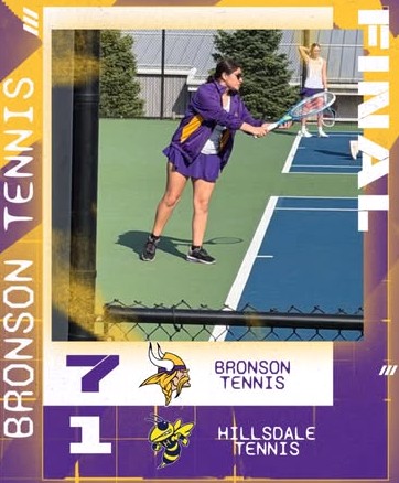 Bronson girls tennis team beats Hillsdale